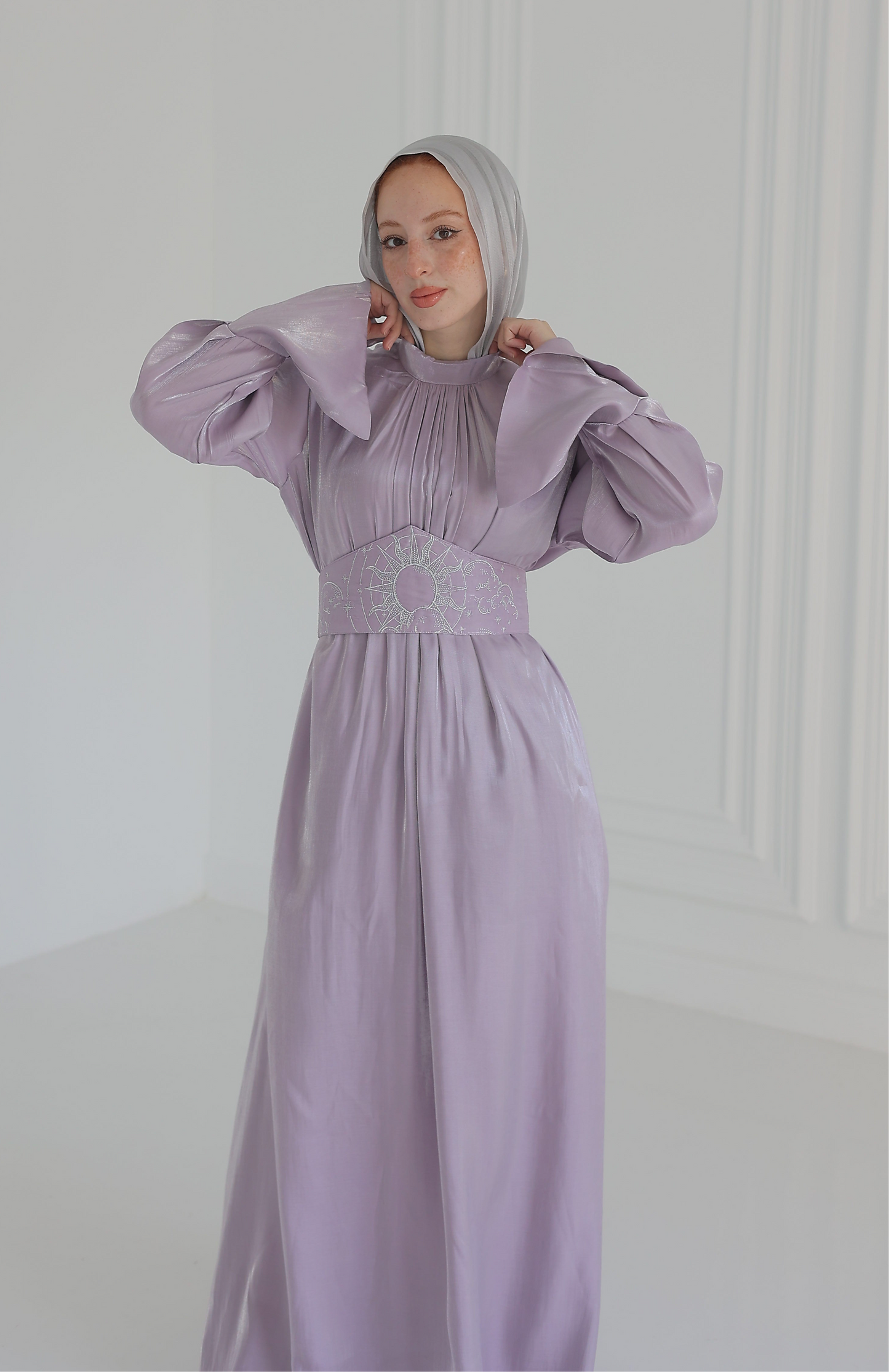 “Soleil” dress in lilac