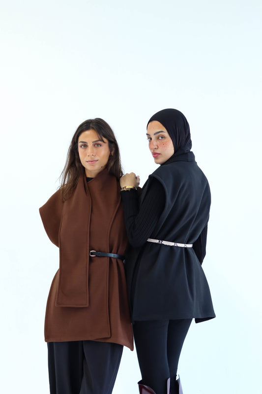 The "DAWN" Cape in black