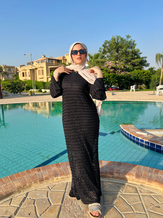 Ariel fishnet cover up