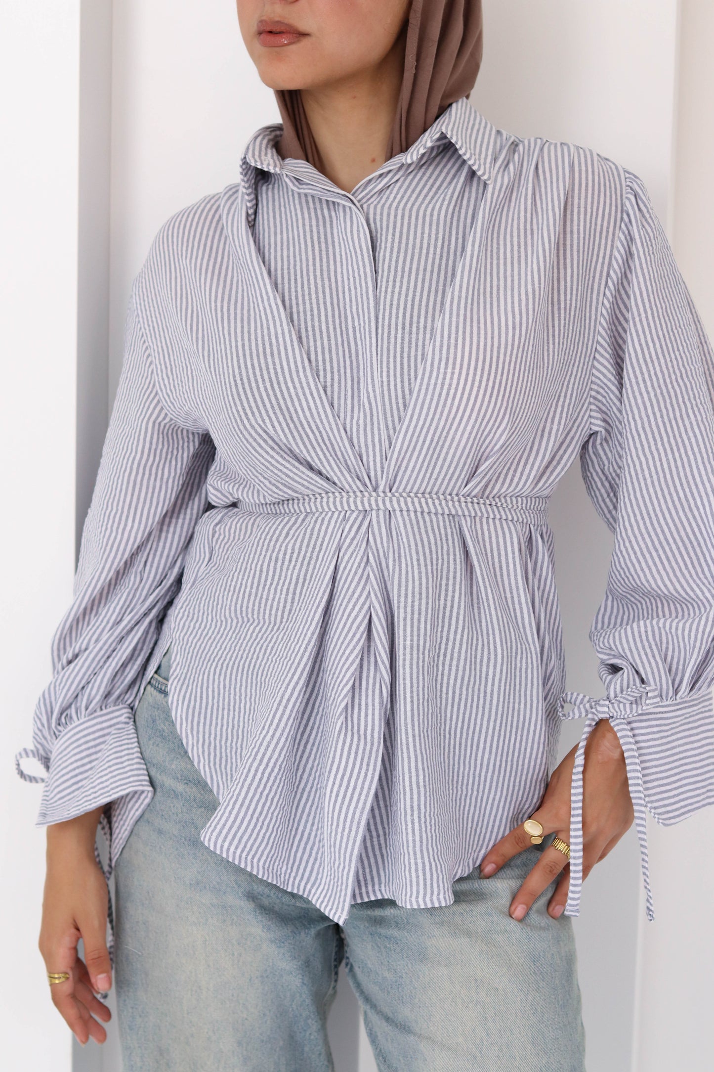 Sirena Shirt in Greyish Blue