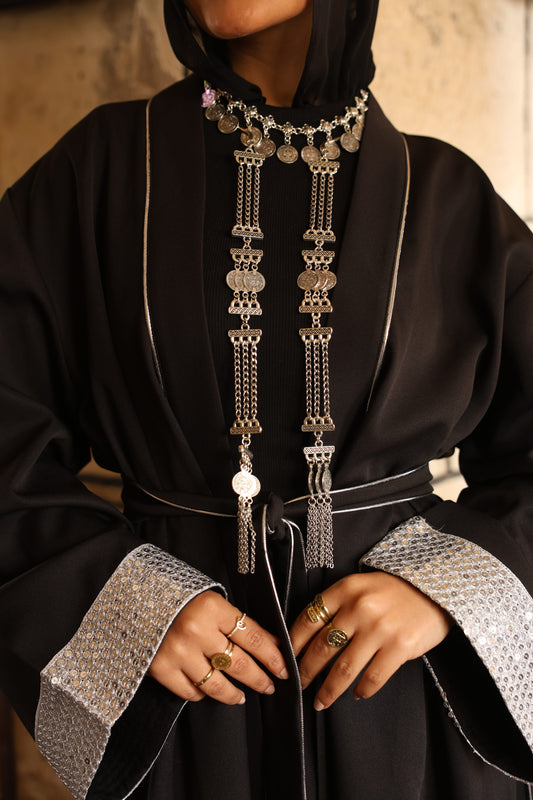 "Nour" Kaftan in Black