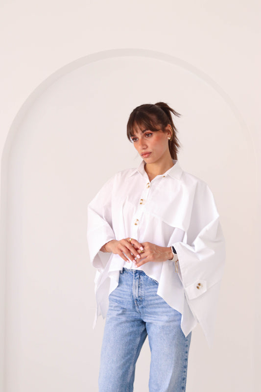 Cape buttoned shirt in Off-White
