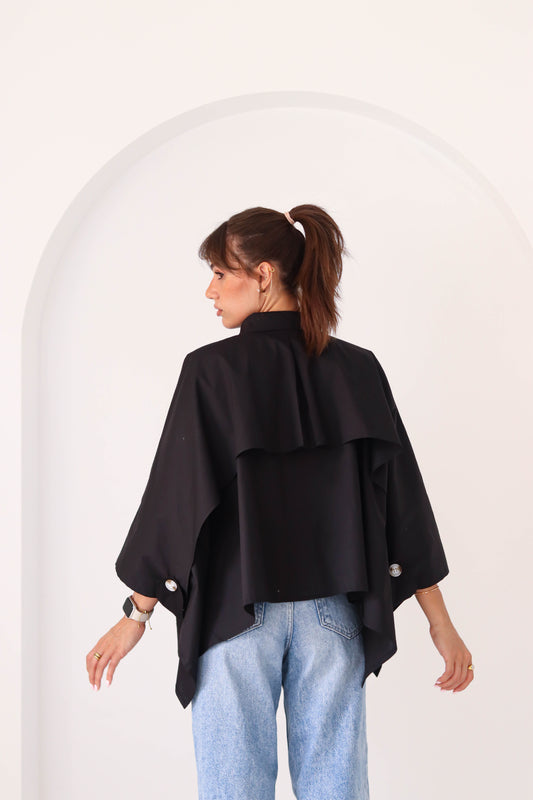 Cape buttoned shirt in Black