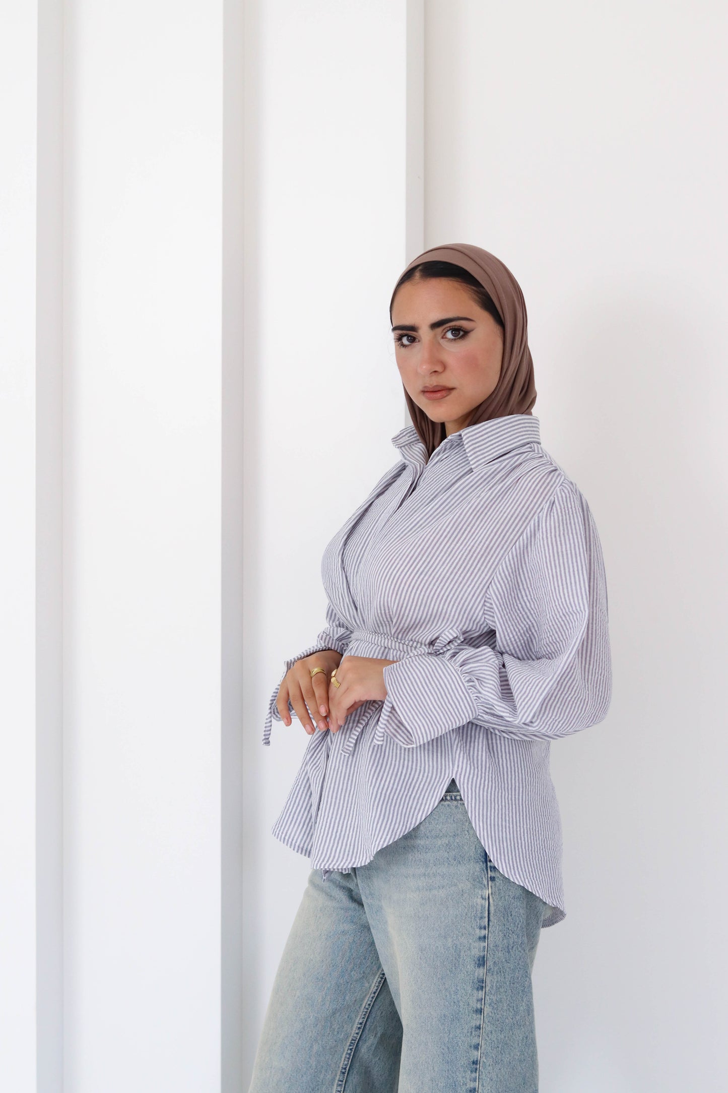 Sirena Shirt in Greyish Blue
