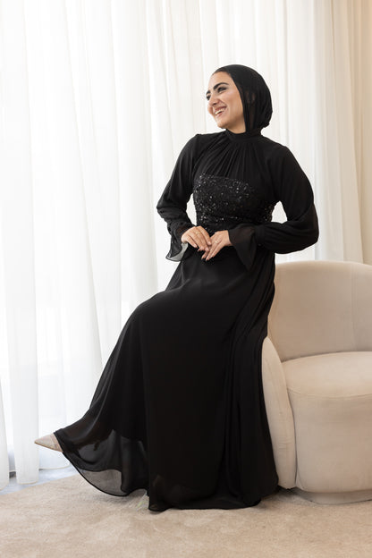 "Mila” dress in black