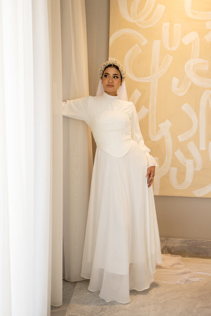 "Mila” dress in White