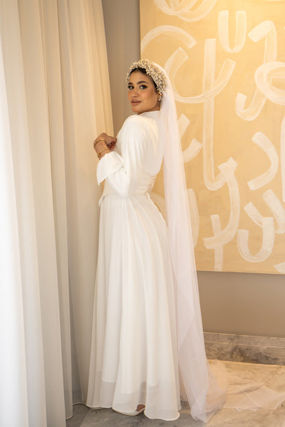 "Mila” dress in White