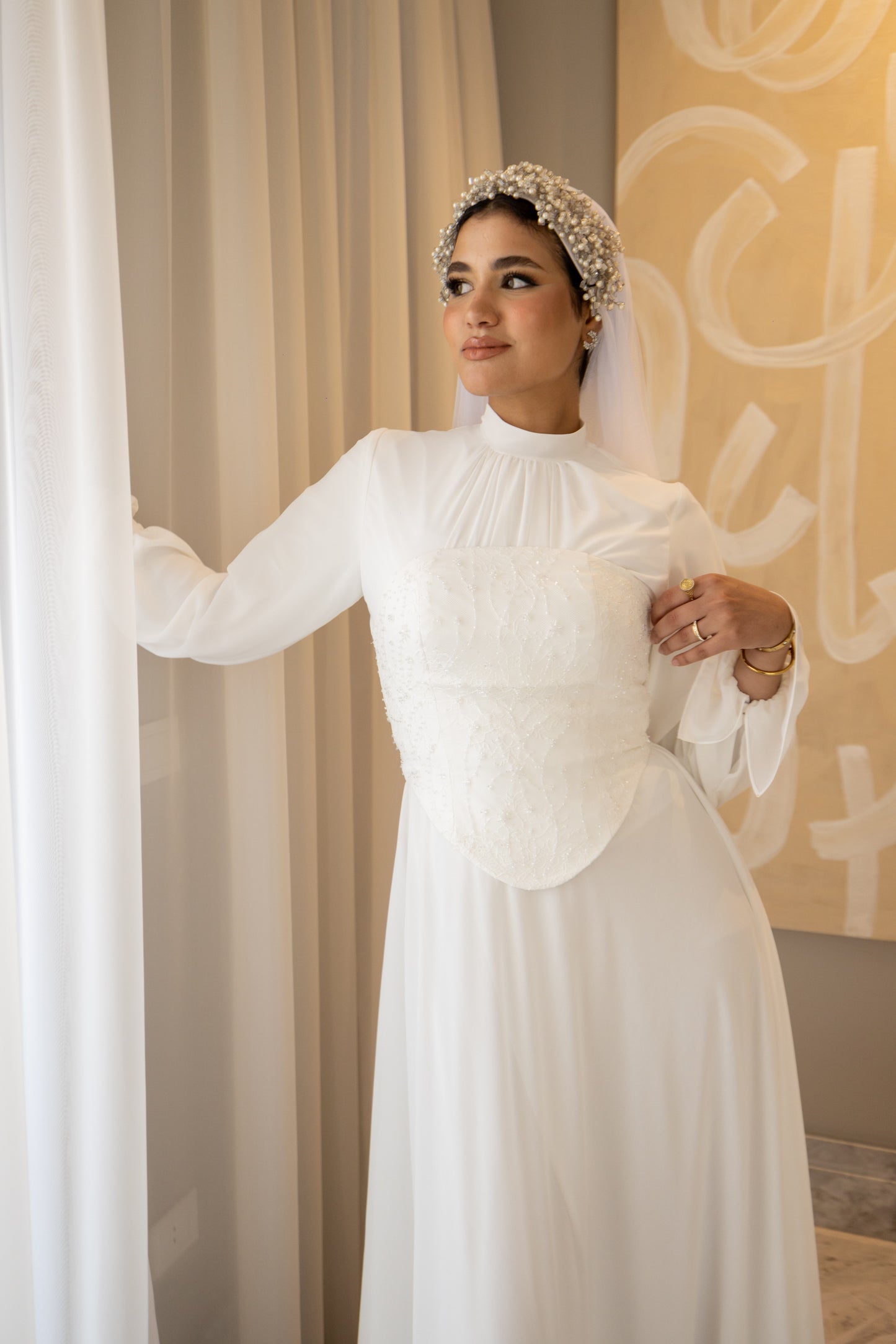 "Mila” dress in White