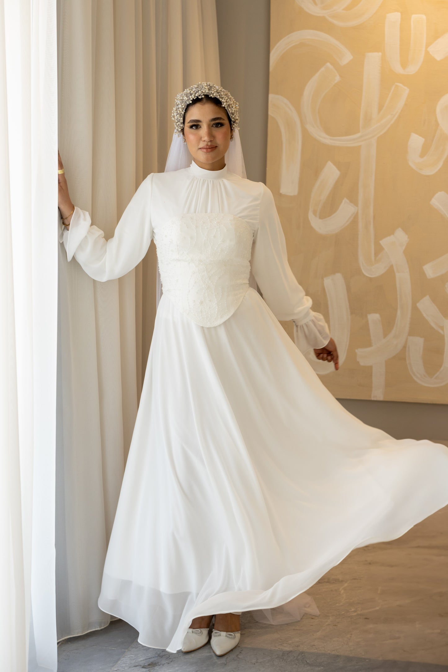 "Mila” dress in White