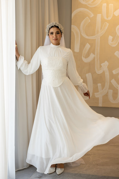 "Mila” dress in White