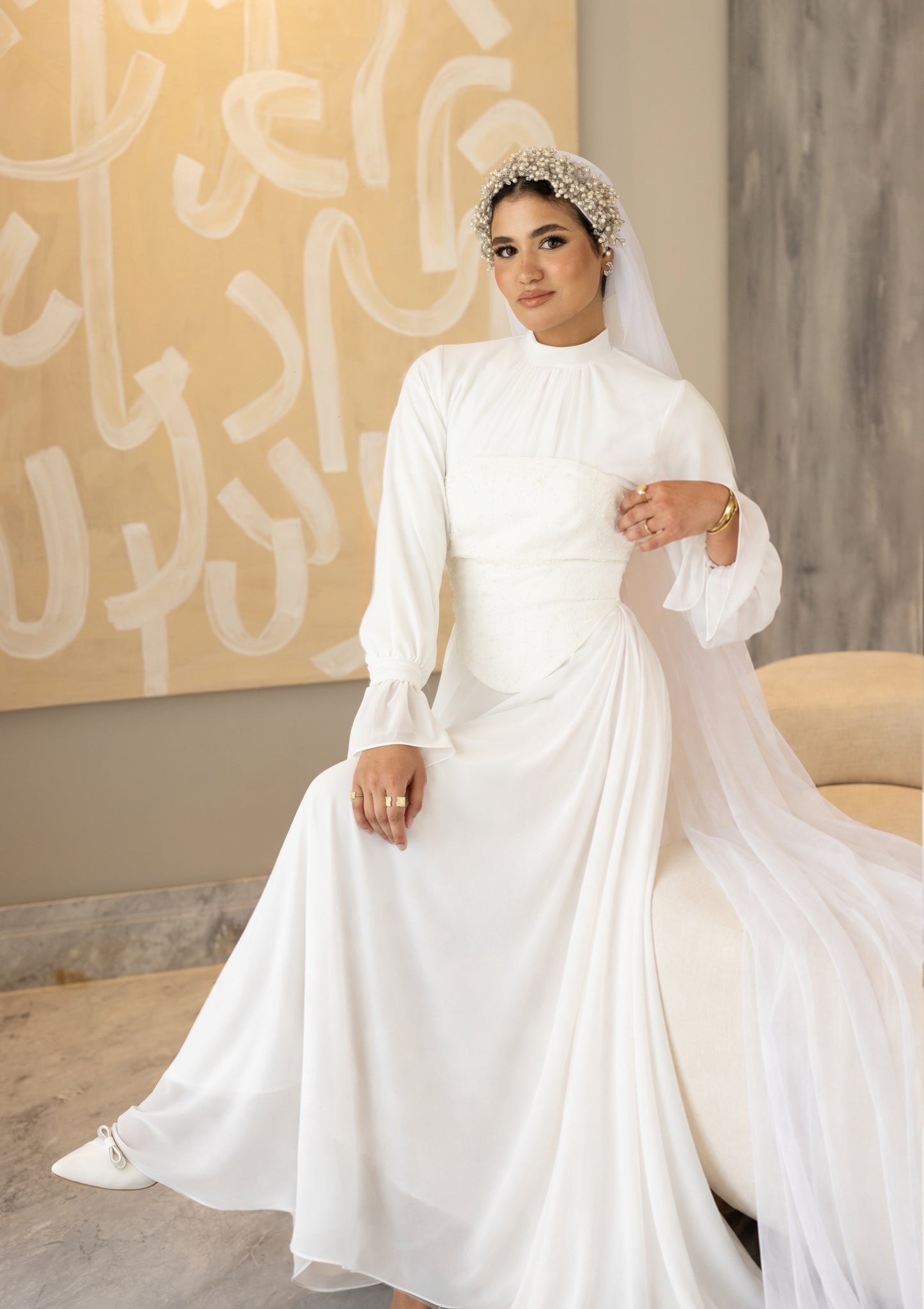 "Mila” dress in White