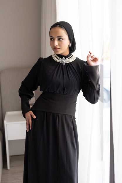 "Cecile” dress in black [PRE-ORDER]