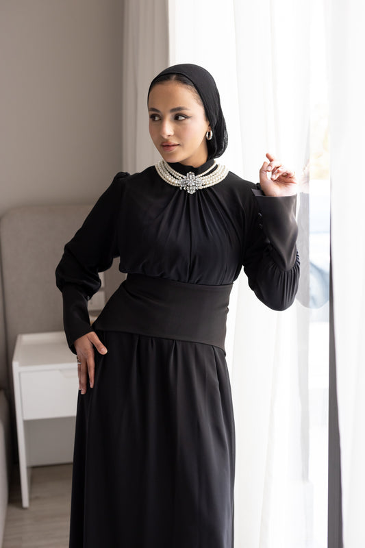 "Cecile” dress in black [PRE-ORDER]