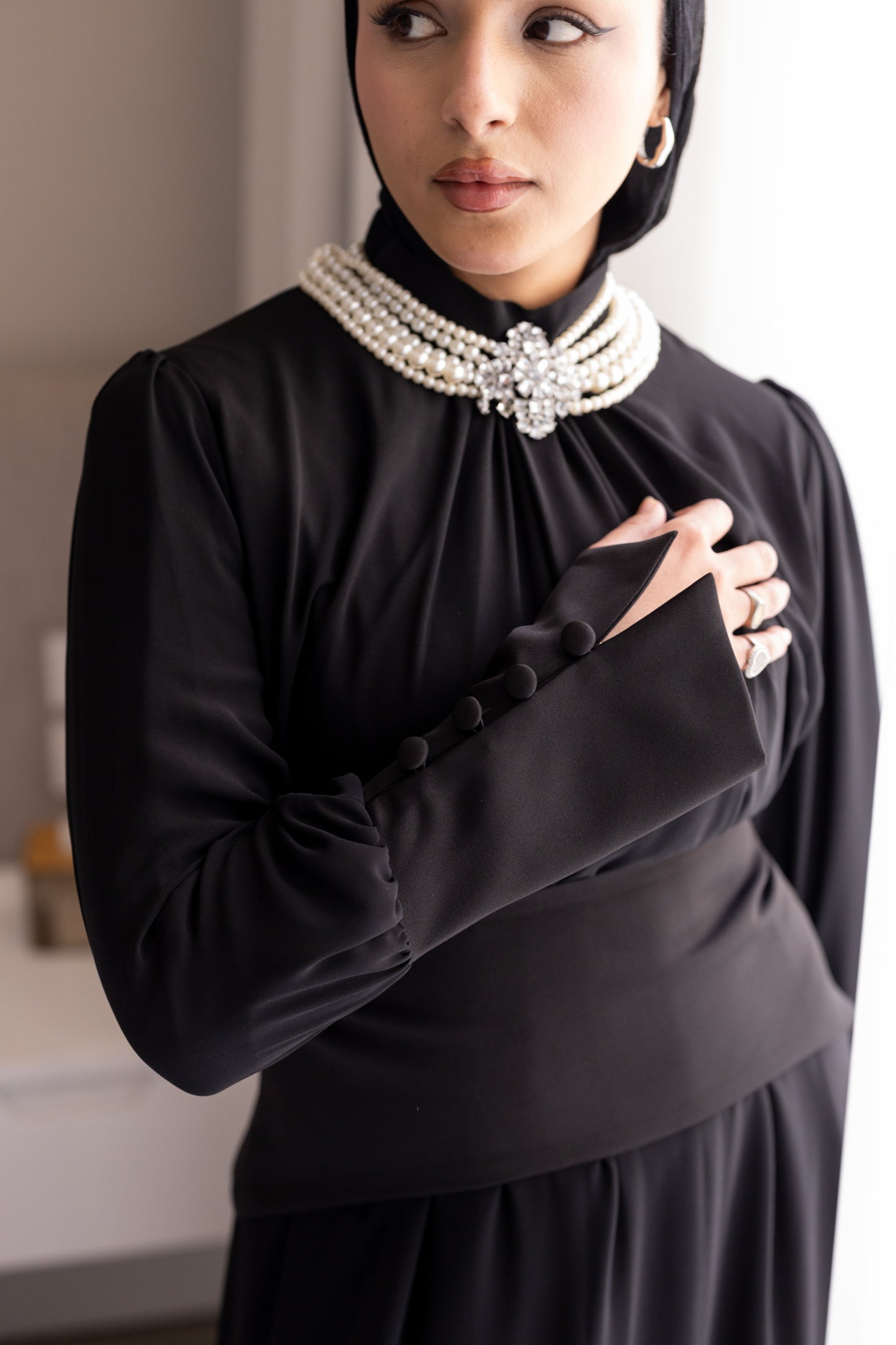 "Cecile” dress in black [PRE-ORDER]