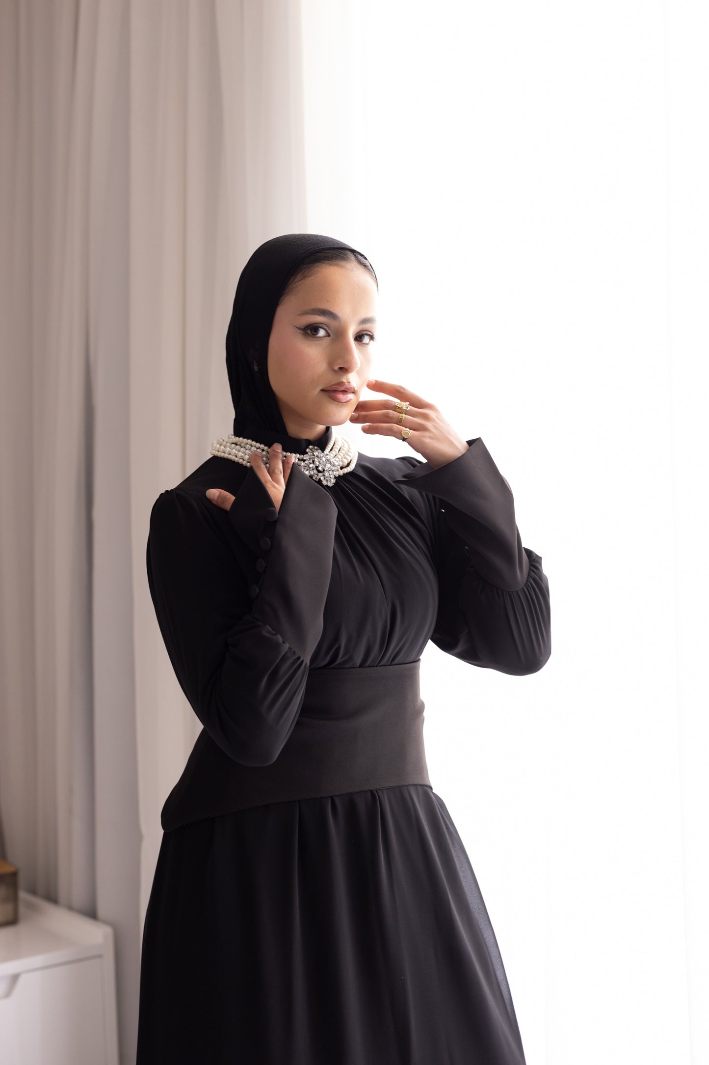 "Cecile” dress in black [PRE-ORDER]