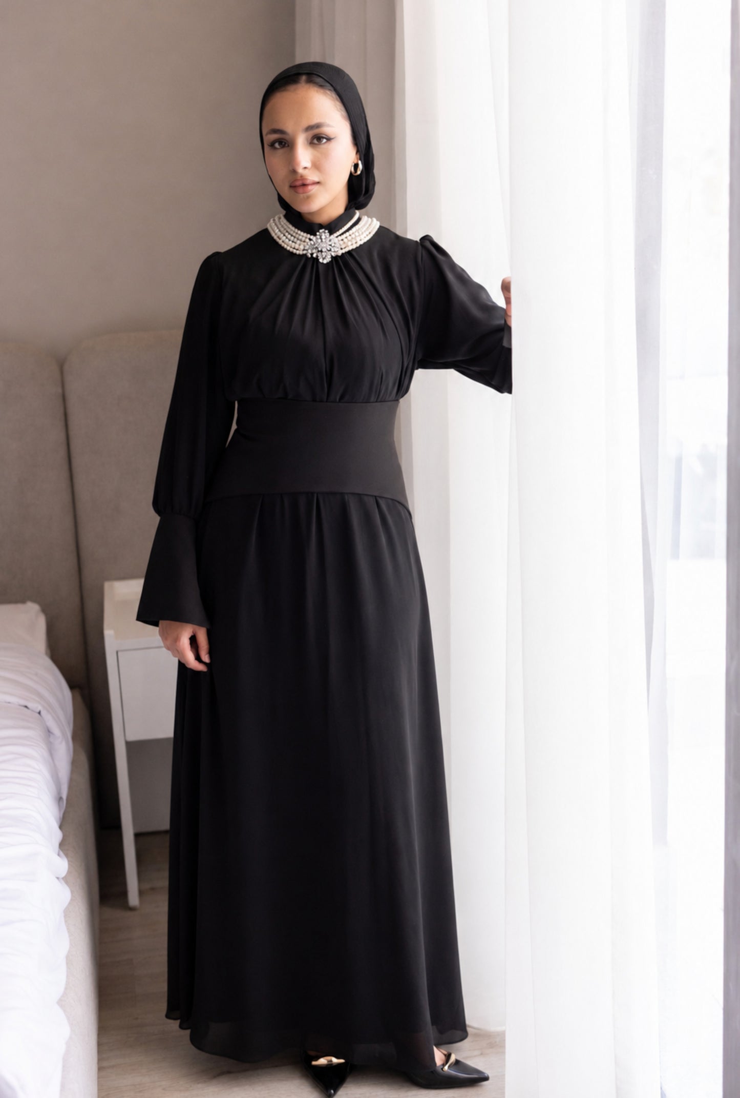 "Cecile” dress in black [PRE-ORDER]