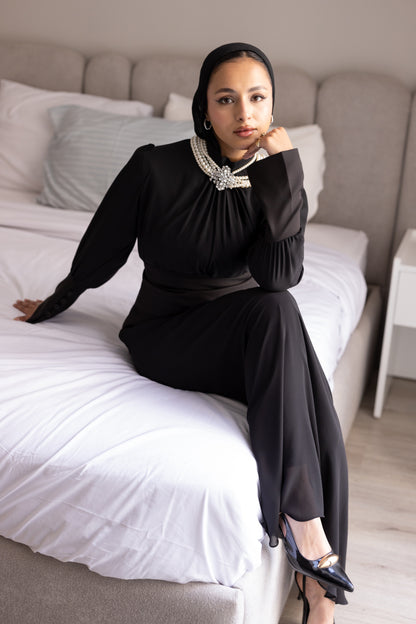 "Cecile” dress in black [PRE-ORDER]