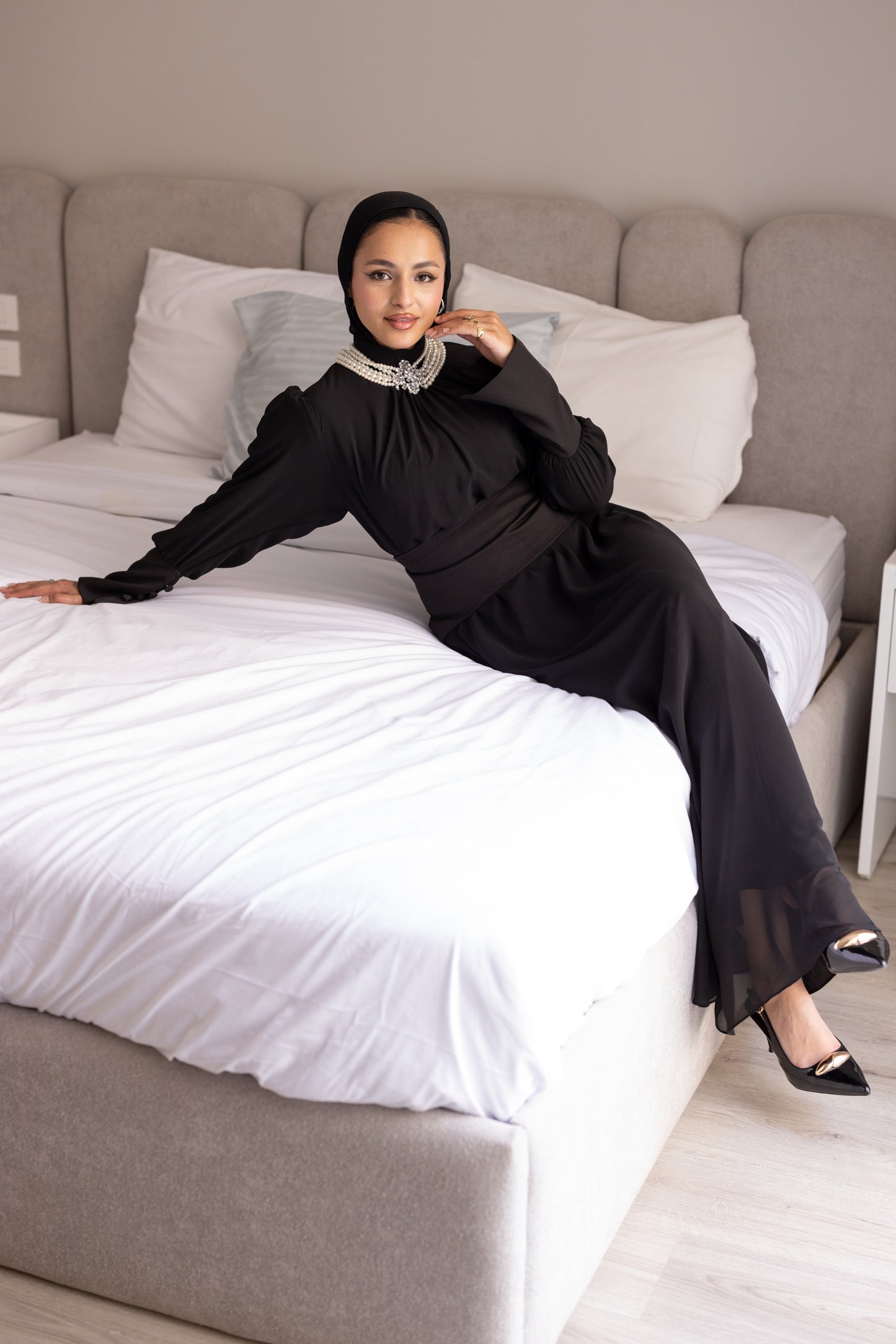 "Cecile” dress in black [PRE-ORDER]