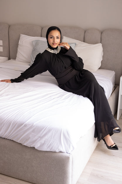 "Cecile” dress in black [PRE-ORDER]