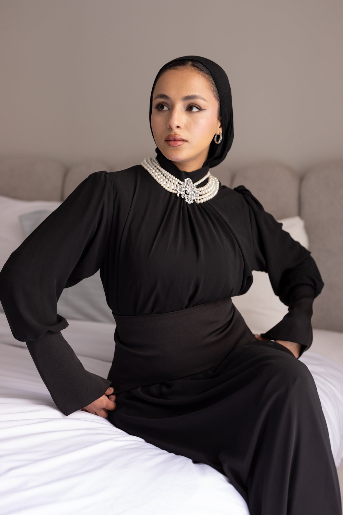 "Cecile” dress in black [PRE-ORDER]