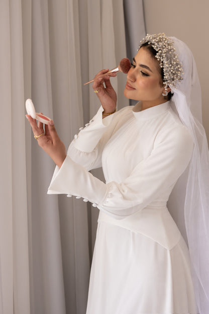 "Cecile” dress in white [PRE-ORDER]