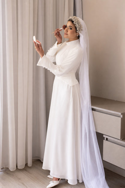 "Cecile” dress in white [PRE-ORDER]
