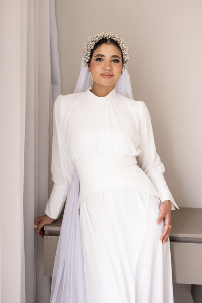 "Cecile” dress in white [PRE-ORDER]