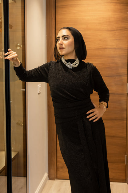 "Elen” dress in black [PRE-ORDER]