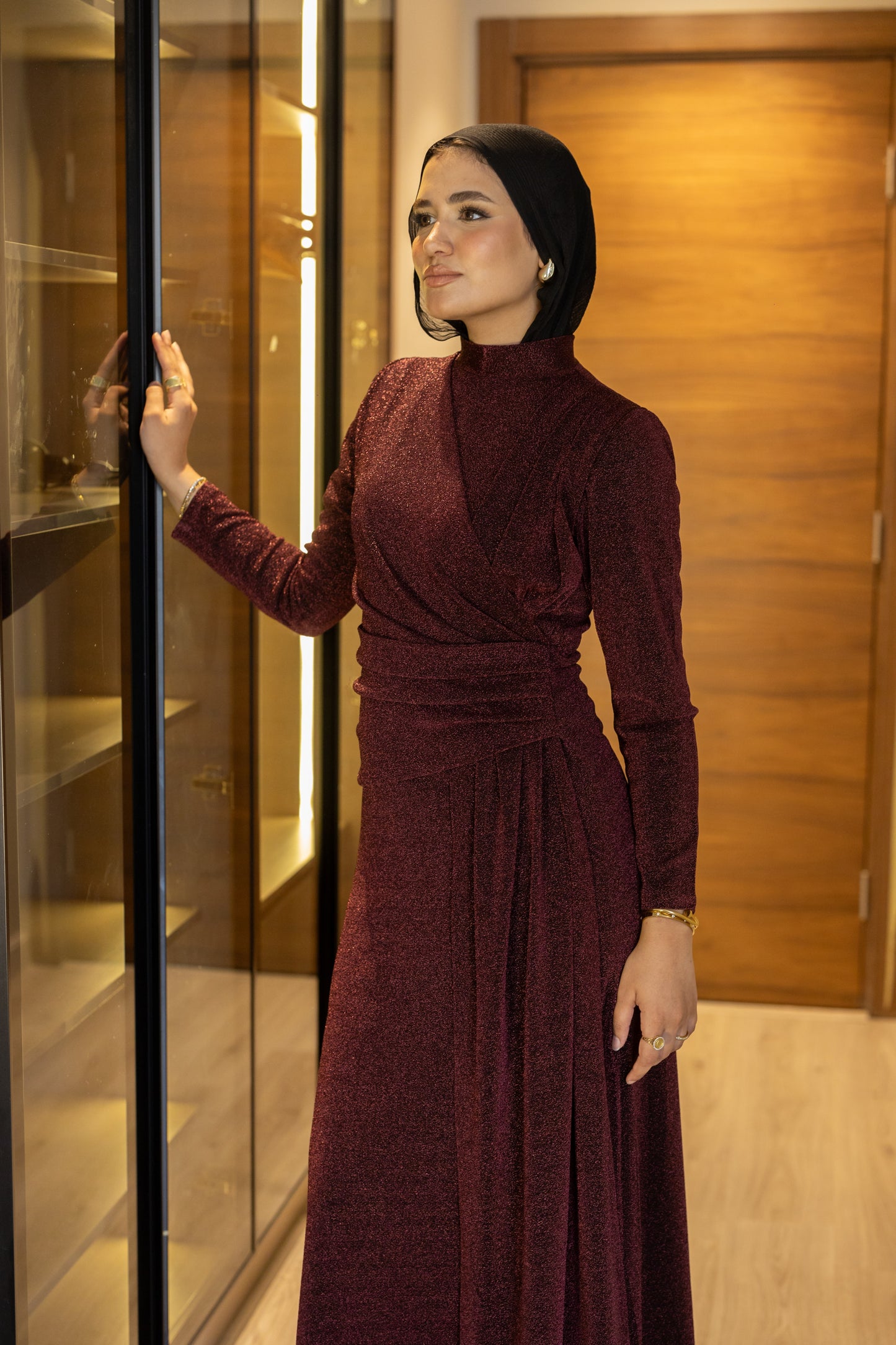 "Elen” dress in burgundy [PRE-ORDER]