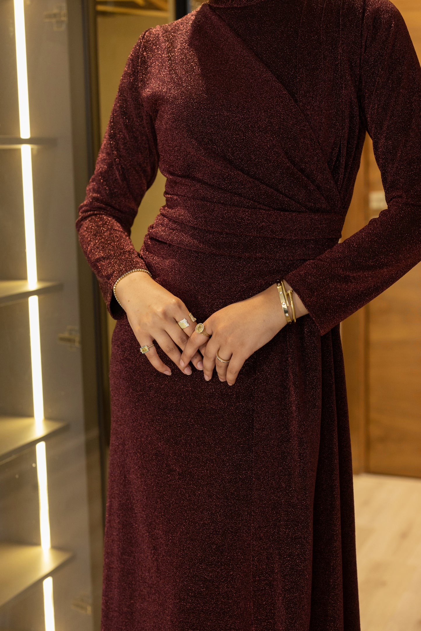 "Elen” dress in burgundy [PRE-ORDER]