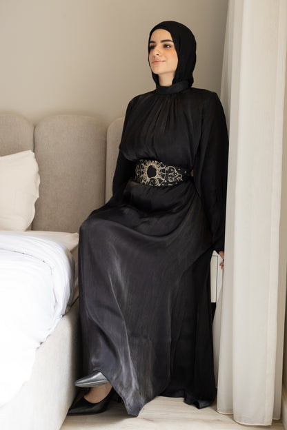 "Soleil” dress in black