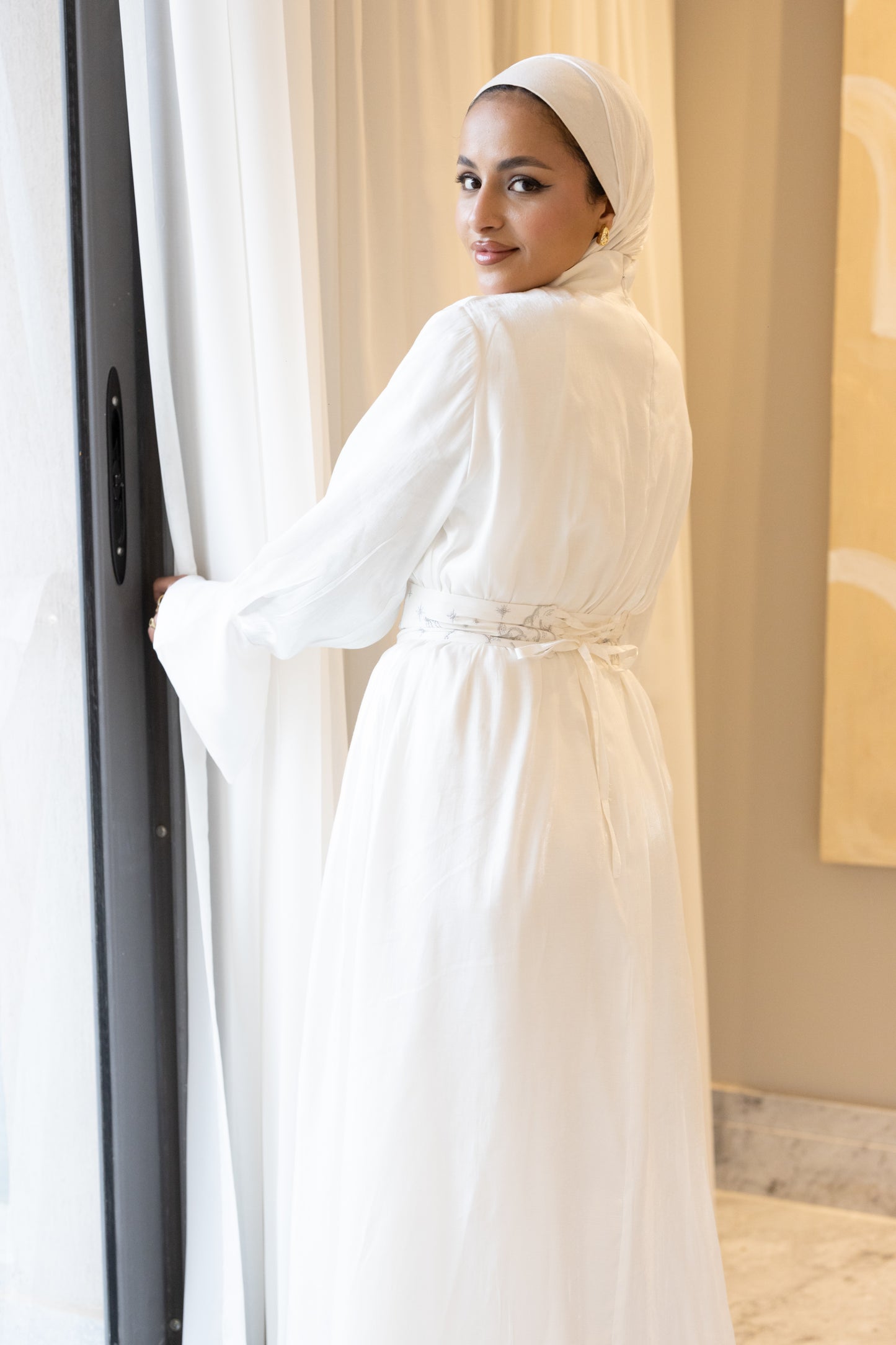 "Soleil” dress in white