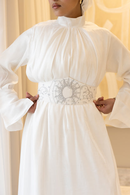 "Soleil” dress in white