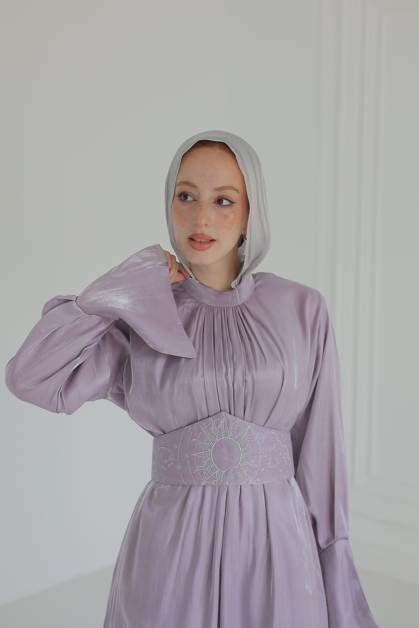 “Soleil” dress in lilac