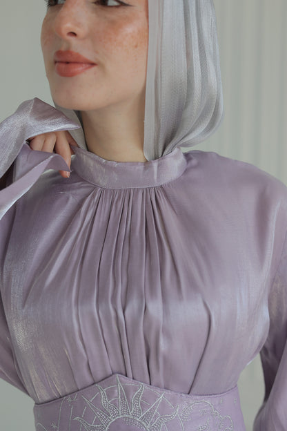 “Soleil” dress in lilac