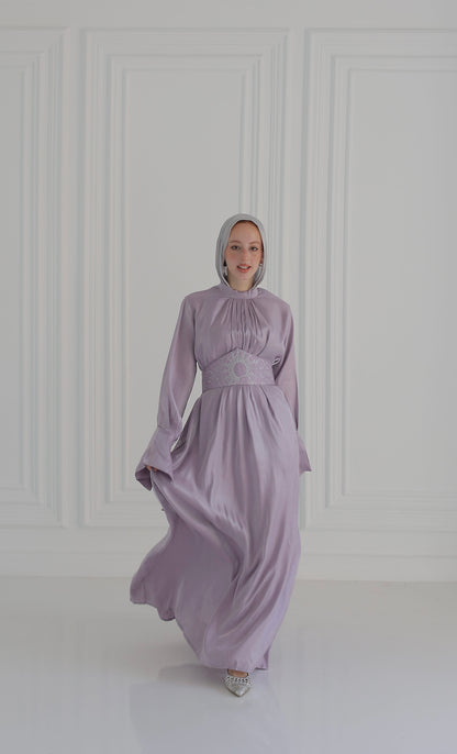 “Soleil” dress in lilac