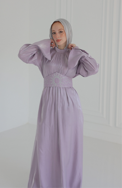 “Soleil” dress in lilac