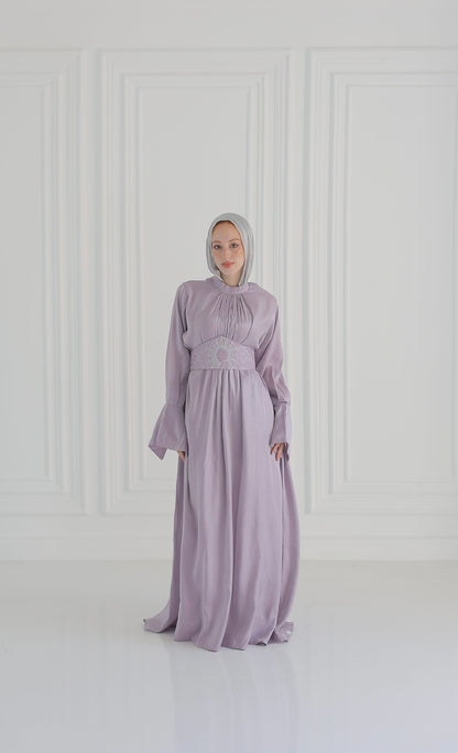 “Soleil” dress in lilac