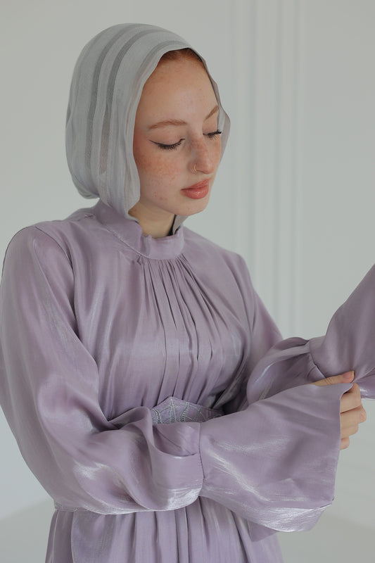 “Soleil” dress in lilac