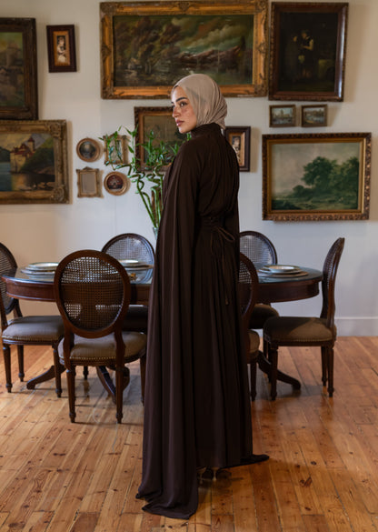 "Cleo” dress in brown
