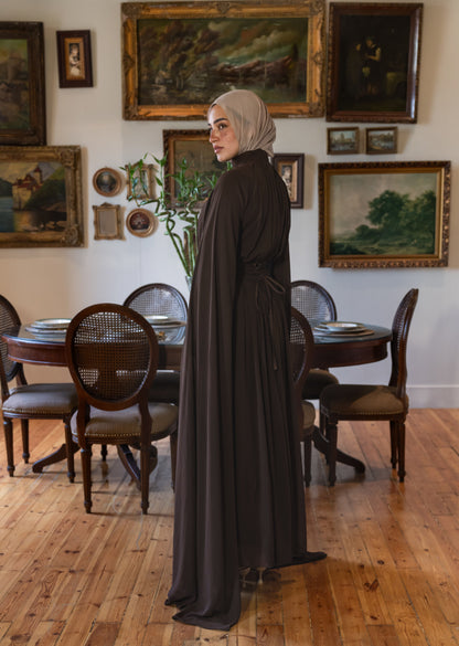 "Cleo” dress in brown