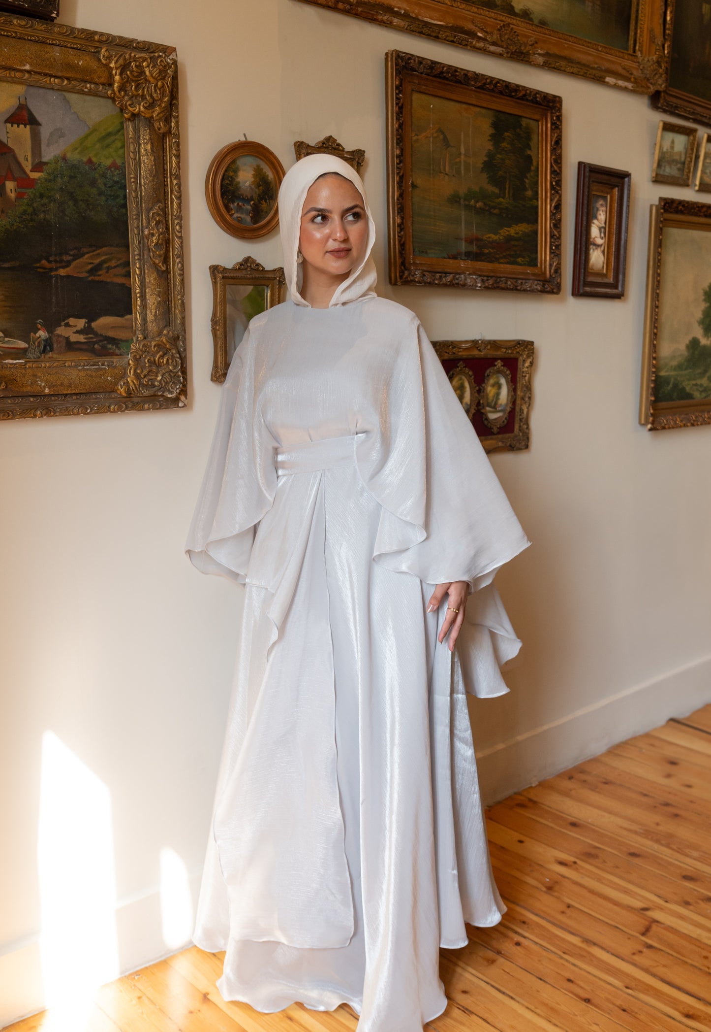 "Sofi” dress in silver