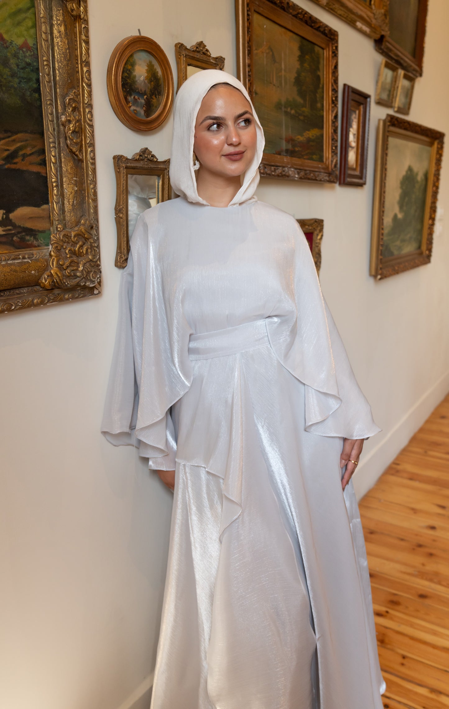 "Sofi” dress in silver