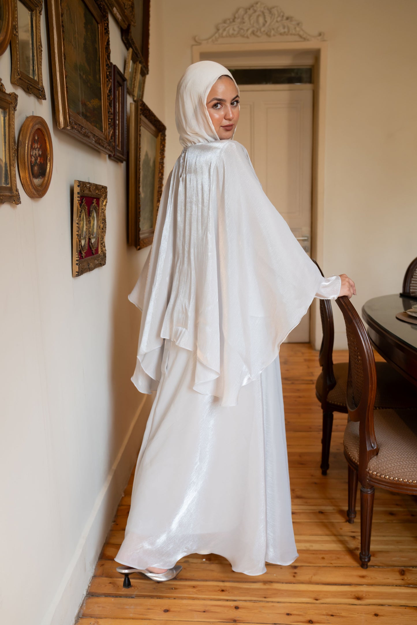 "Sofi” dress in silver