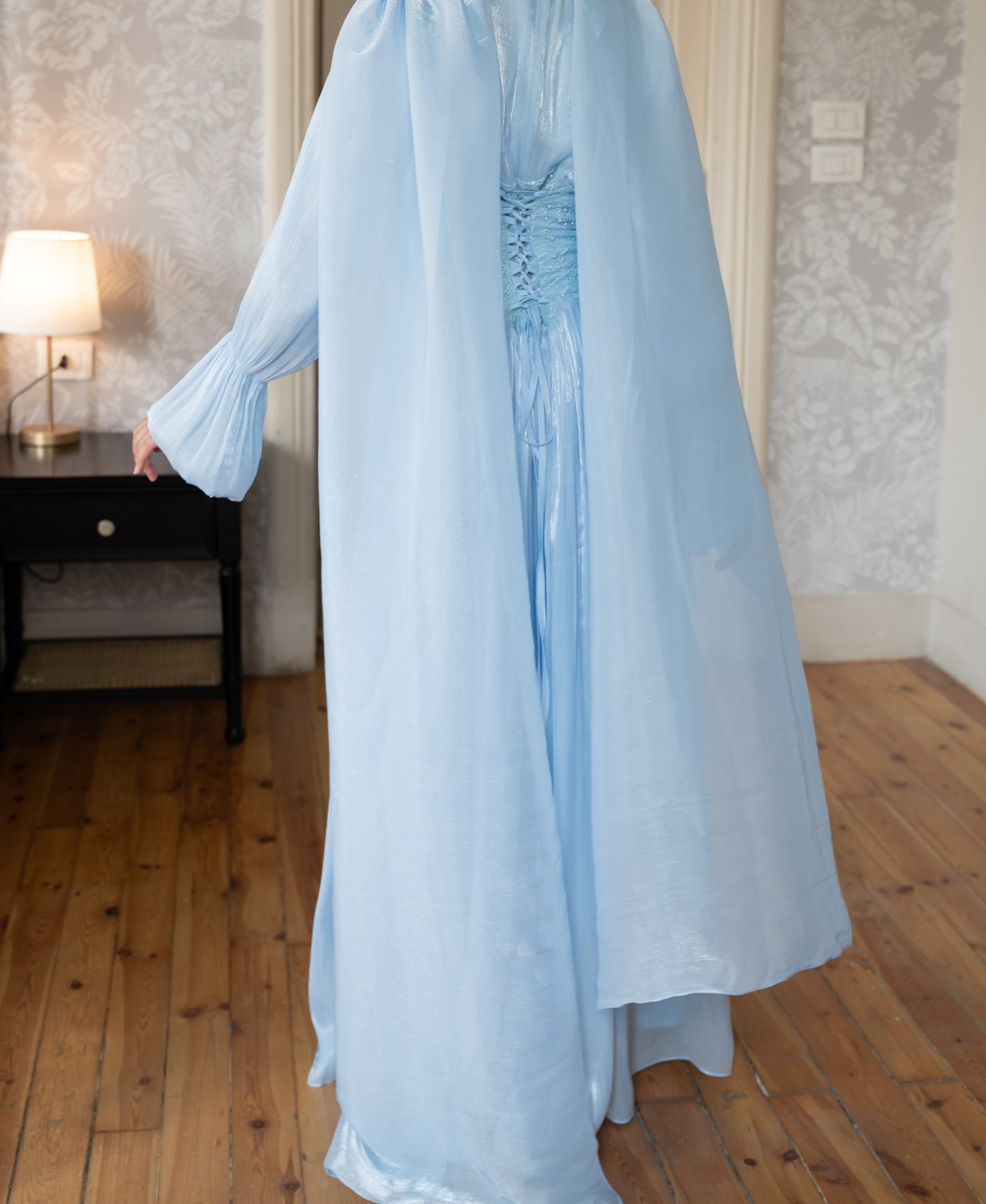 "Aria” dress in baby blue