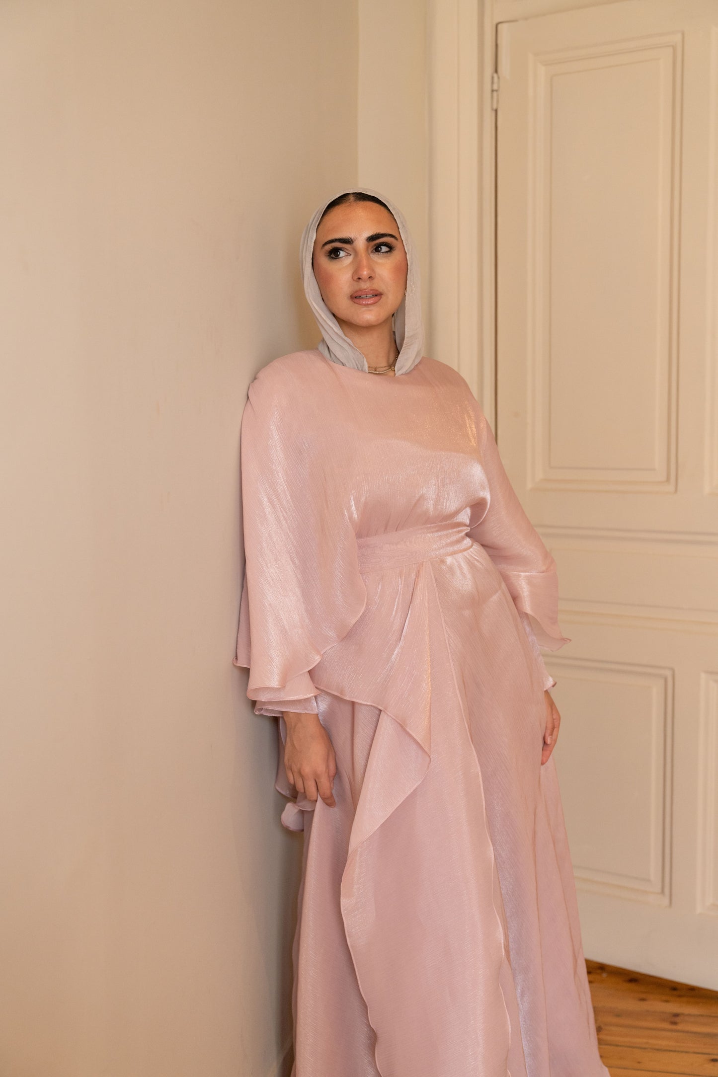 "Sofi” dress in dusty rose