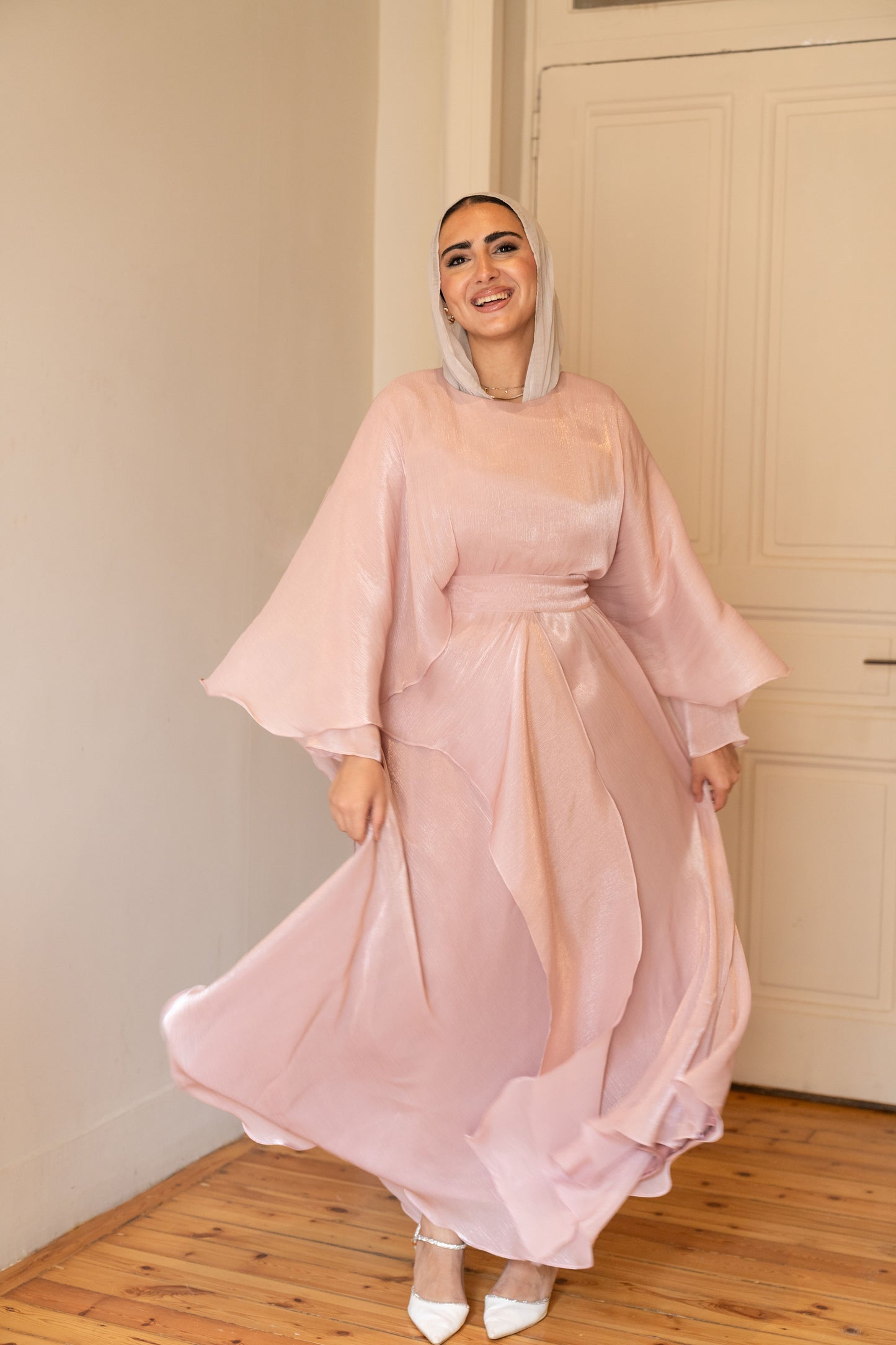 "Sofi” dress in dusty rose