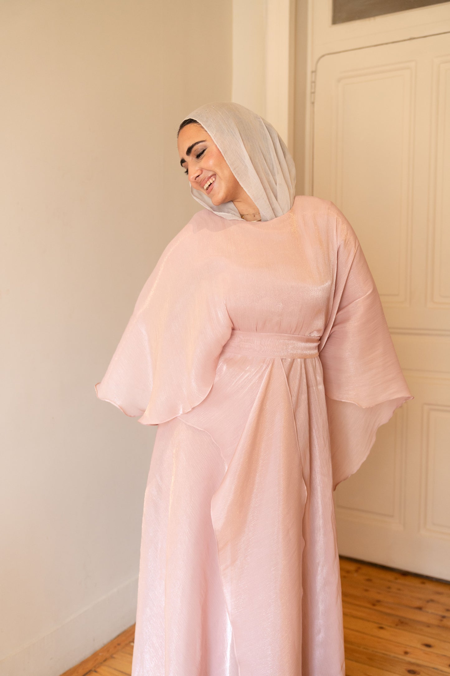 "Sofi” dress in dusty rose