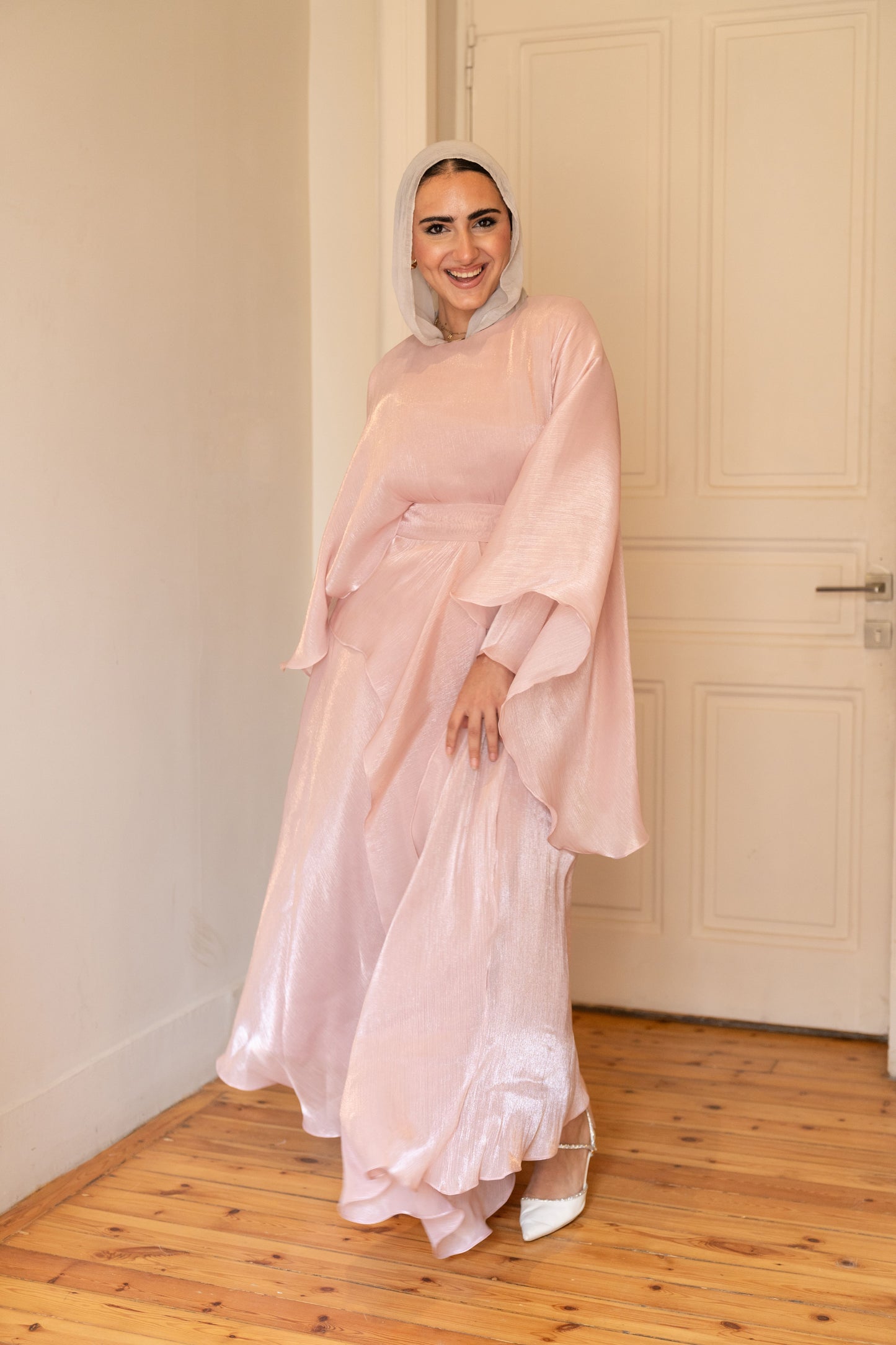 "Sofi” dress in dusty rose