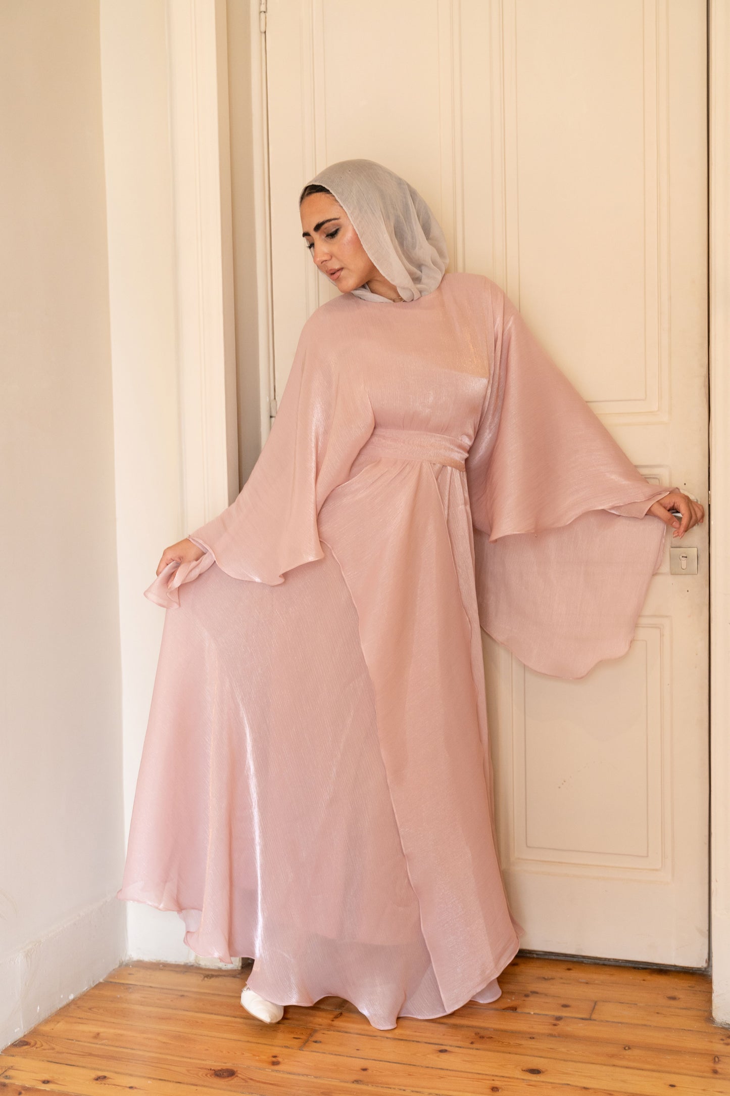 "Sofi” dress in dusty rose